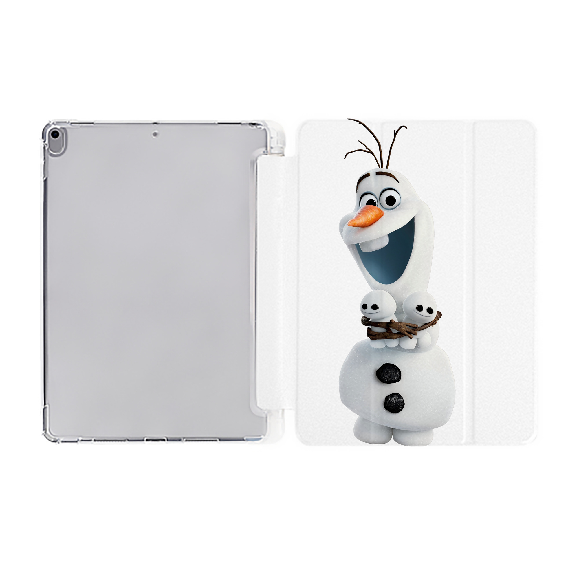（画像用） アナと雪の女王 アンナ エルサ Frozen Anna Elsa IPad ケース ペン収納付き 三つ折りスタンド PUレザー×シリコン 対応機種9.5/10.5/10.9インチ